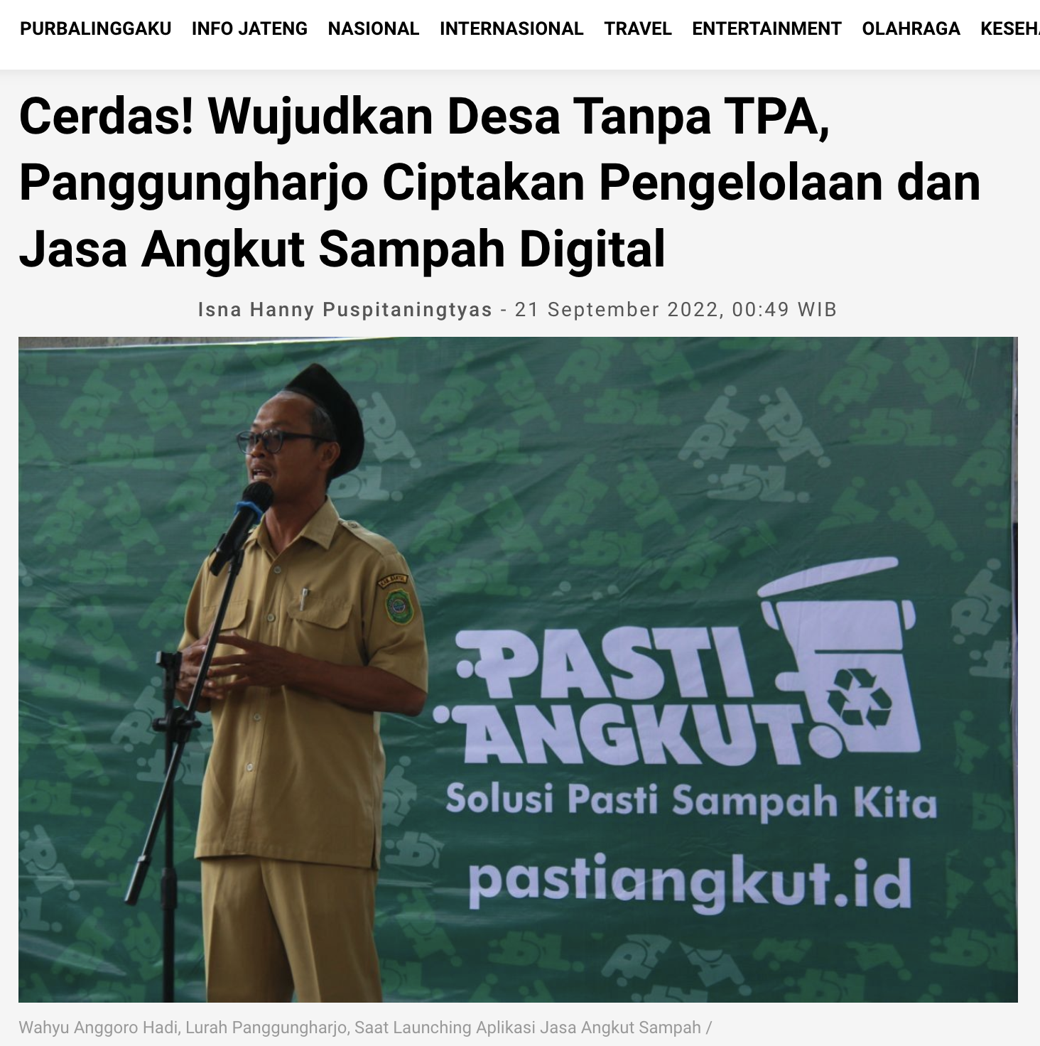 Cerdas! Wujudkan Desa Tanpa TPA, Panggungharjo Ciptakan Pengelolaan dan Jasa Angkut Sampah Digital