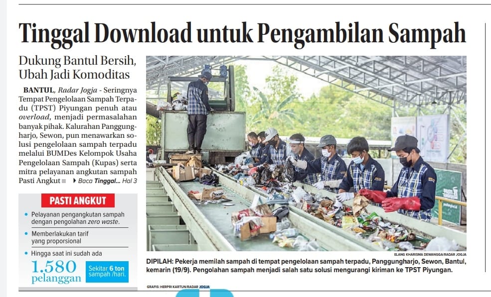 Tinggal Download untuk Pengambilan Sampah